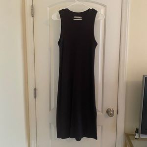 Abercrombie Ribbed Fitted Midi Dress with Slit